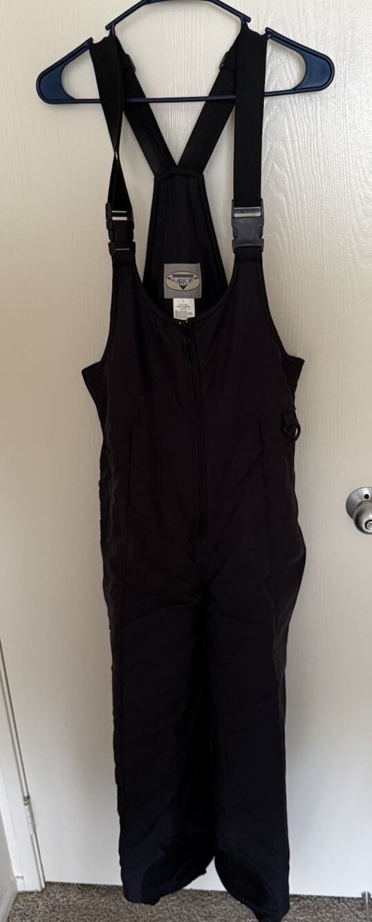 Sport Essentials Black Insulated Snow Bibs Overalls Winter Ski Pants Large
